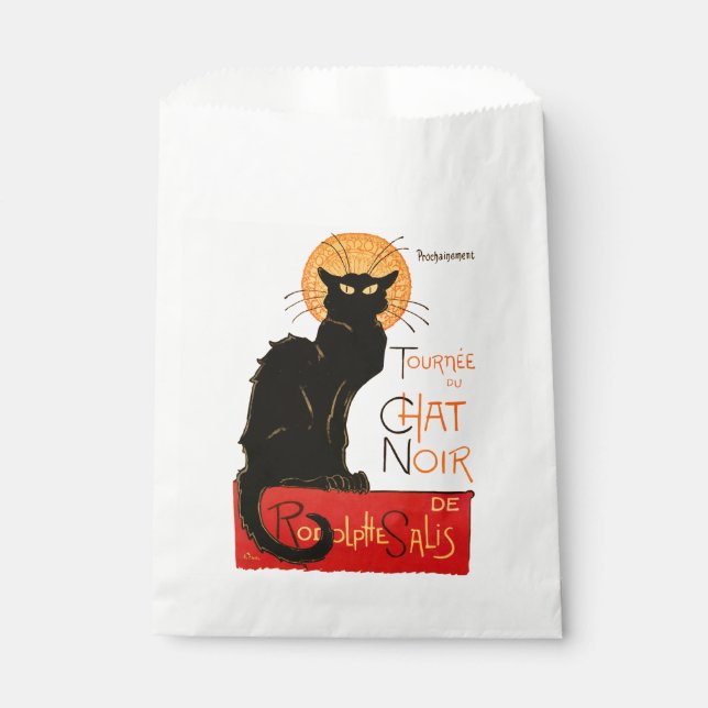 Steinlen Black Cat Classic French Artwork  Favour Bag (Front)