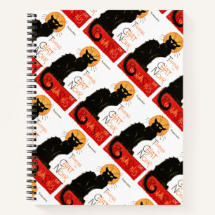 Steinlen Black Cat Classic French Artwork  Notebook
