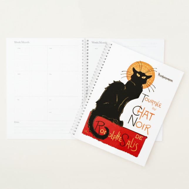 Steinlen Black Cat Classic French Artwork  Planner (Display)