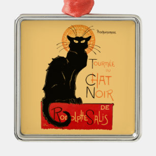 Steinlen Black Cat Classic French Chat Noir Poster Metal Ornament