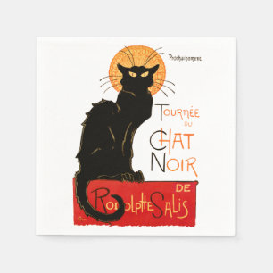 Steinlen Black Cat Classic French Chat Noir Poster Napkin
