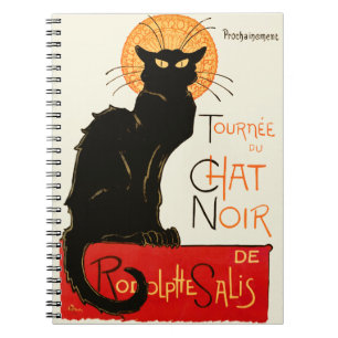 Steinlen Black Cat Classic French Chat Noir Poster Notebook