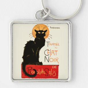 Steinlen Black Cat Keychain