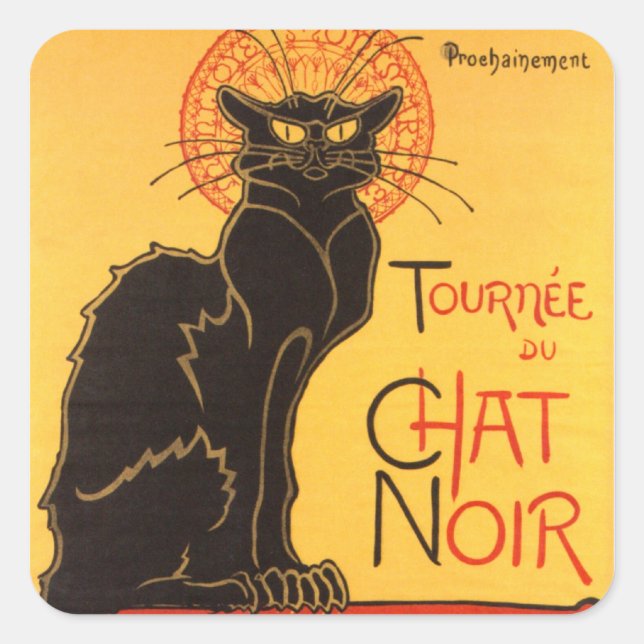 Steinlen: Chat Noir Square Sticker (Front)