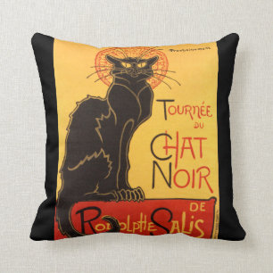 Steinlen: Chat Noir Throw Pillow