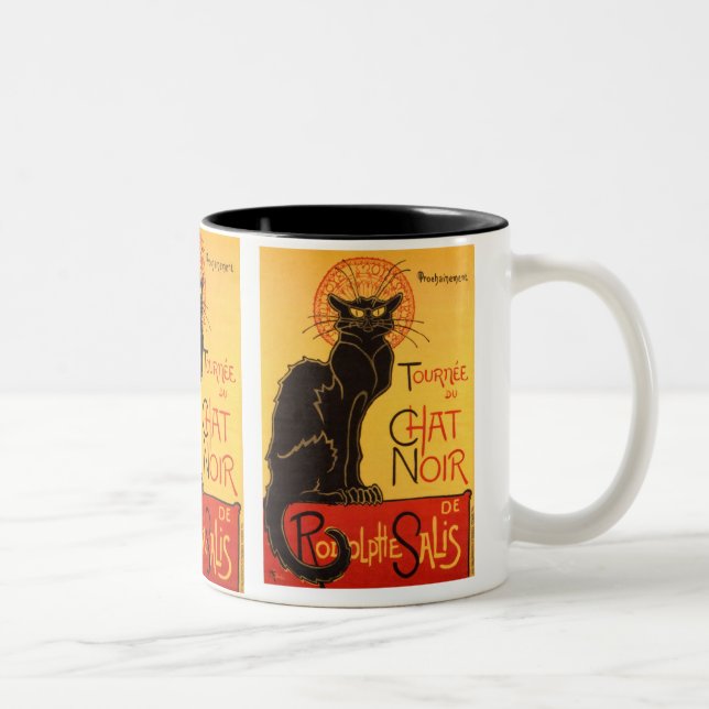 Steinlen: Chat Noir Two-Tone Coffee Mug (Right)