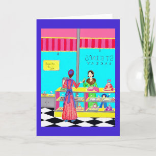Stein's Bakery Greeting Card mother and daughters