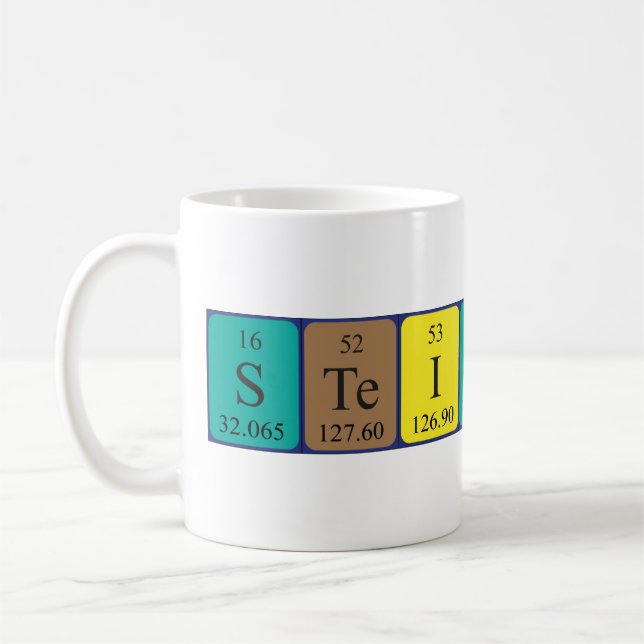 Steinunn nom de table périodique mug (Gauche)