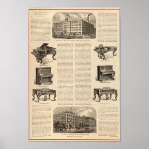 Steinway and Sons, Piano Manufacutrers Poster