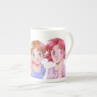 Stela and Sabrina from my original manga Bone China Mug
