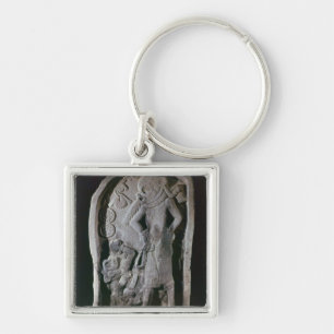 Stela depicting a ball player, from Guatemala Keychain