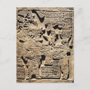 Stela depicting a High Priest and a Woman Postcard
