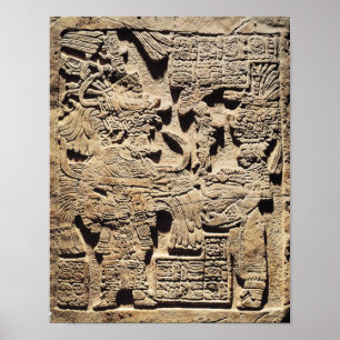 Stela depicting a High Priest and a Woman Poster