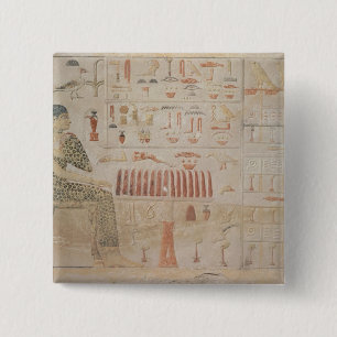 Stela of Princess Nefertiabet 2 Inch Square Button