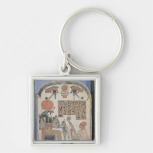 Stela of the harpist Djedkhonsuiuefankh Keychain
