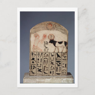 Stela to the Apis bull (painted limestone) Postcard