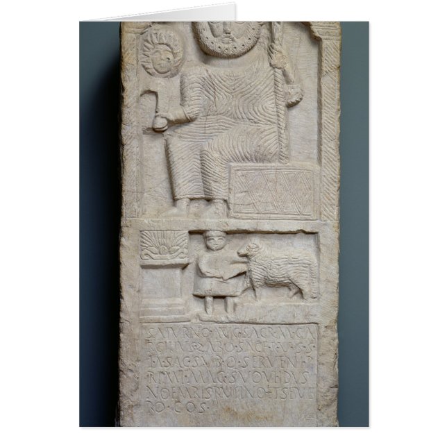 Stele dedicated to Saturn, from El-Ayaida (Front)