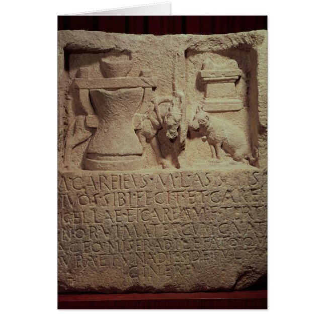 Stele du miller Marcus Careius Asisa (Devant)