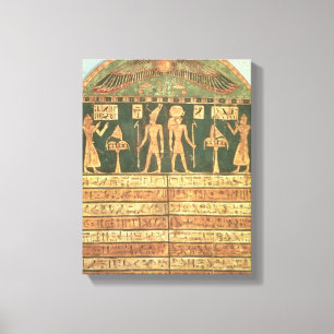 Stele of Horsiese, Late Period (painted wood) Canvas Print