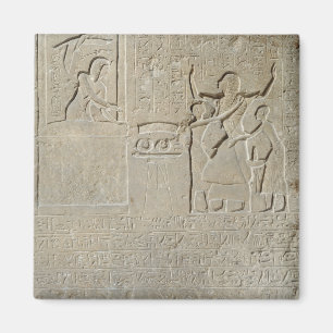 Stele of the necklaces, Hormin receiving the gold Magnet
