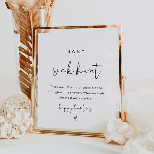 STELLA Baby Sock Hunt Baby Shower Game Sign