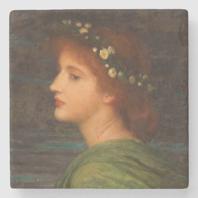 Stella (by Frank Dicksee) Stone Coaster (Front)