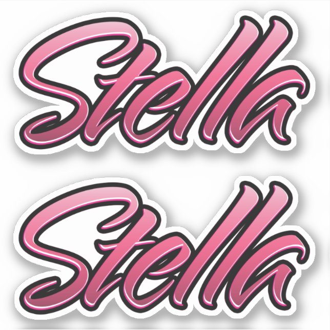 Stella faded pink sticker sticker embroiderset (Front)