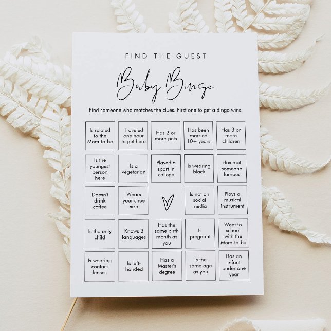 STELLA Find The Guest Baby Bingo Game Card (Creator Uploaded)