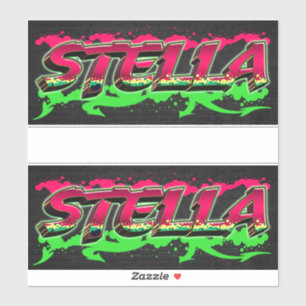 Stella First Name Graffiti Sticker