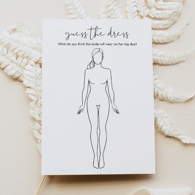 STELLA Guess The Dress Bridal Shower Game. Card (Creator Uploaded)