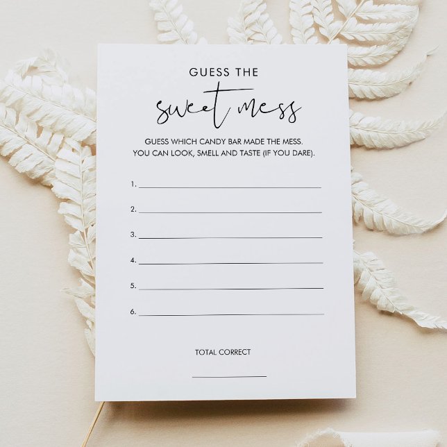 STELLA Guess the Sweet Mess Game Card (Creator Uploaded)