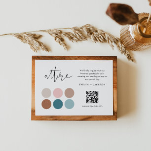 STELLA Guest Attire & QR Code Wedding Website Enclosure Card