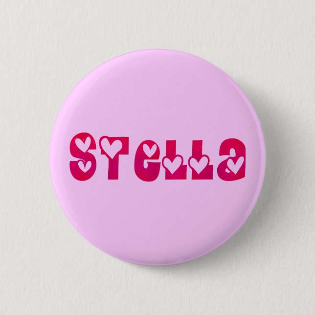 Stella in Hearts 2 Inch Round Button (Front)