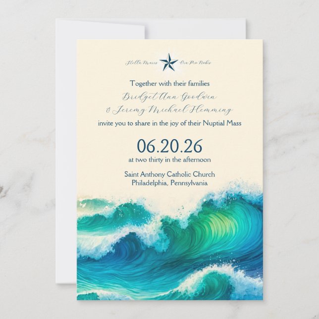Stella Maris Faire-part de mariage (Devant)