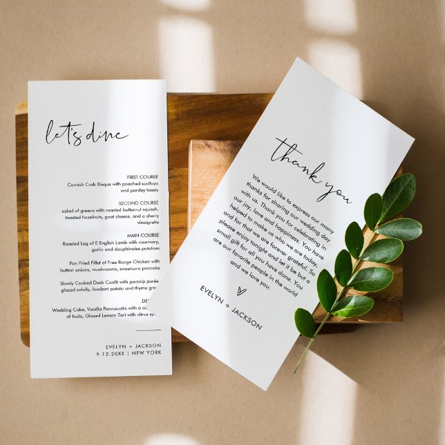STELLA Menu Mariage minimaliste 4x9 (Créateur téléchargé)