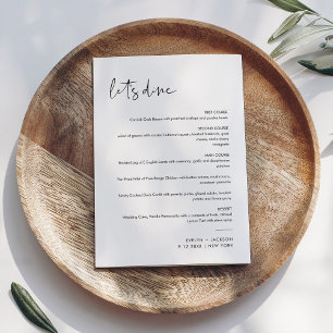 STELLA Menu Mariage minimaliste 5x7