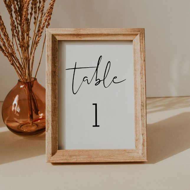 STELLA Minimalist Table Number 5x7 Card (Creator Uploaded)