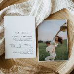 STELLA Minimalist Wedding Invitation with Photo<br><div class="desc">Elevate your wedding stationery game with the exquisite Stella Collection. This stunning assortment of wedding invitations and accessories is a harmonious blend of contemporary aesthetics and bohemian allure, making it the perfect choice for couples seeking a versatile and captivating design that transcends styles and themes. At the heart of the...</div>