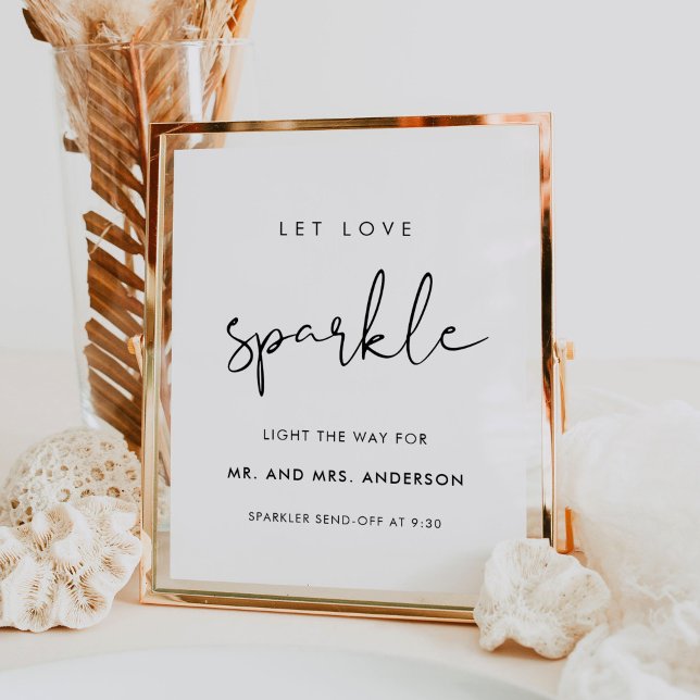 STELLA Minimalist Wedding Sparkler Send Off Sign (Creator Uploaded)