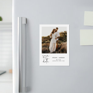 STELLA Modern Edgy Photo Save The Date Magnetic Invitation