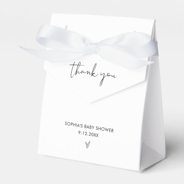 STELLA Modern Minimalist Baby Shower Favor Box (Front Side)
