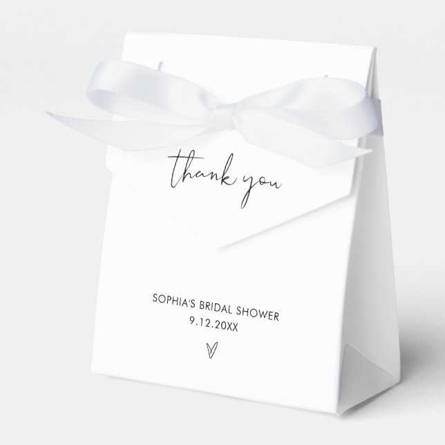 STELLA Modern Minimalist Bridal Shower Favor Box (Front Side)