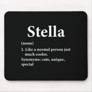 Stella Name Definition Funny D  Mouse Pad