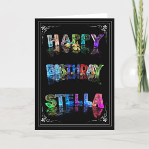 Stella - Name in Lights greeting card (Photo)