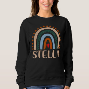 Stella Name Personalized Funny Women Rainbow Stell Sweatshirt
