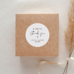STELLA Sweet Thank You Favour 3" (sheet of 6) Classic Round Sticker<br><div class="desc">Discover the captivating allure of our Stella Collection, meticulously crafted to infuse your baby shower with an air of modern minimalism and a touch of edgy sophistication. Designed to seamlessly blend bohemian charm with timeless elegance, this versatile collection guarantees to elevate the aesthetics of any style baby shower, transforming your...</div>
