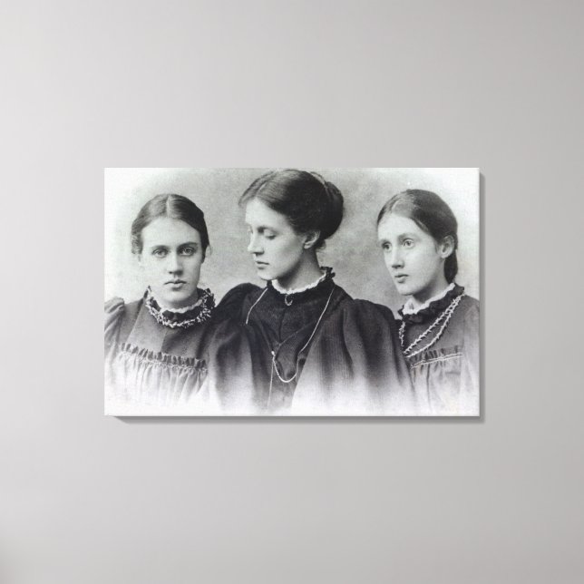 Stella, Vanessa and Virginia Stephen, c.1896 Canvas Print (Front)
