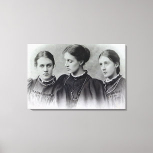 Stella, Vanessa and Virginia Stephen, c.1896 Canvas Print