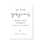 STELLA Wedding Ladies Bathroom Basket Goodies Sign