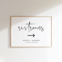STELLA Wedding Restroom This Way Arrow